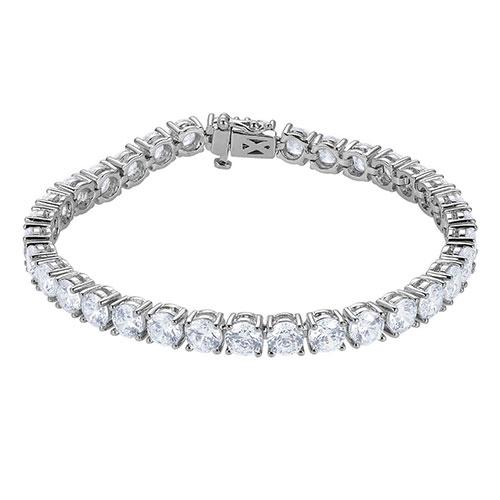 Splendere Sterling Silver Cubic Zirconia Tennis Bracelet