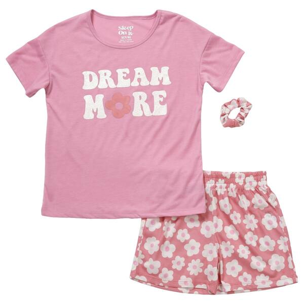 Girls &#40;7-16&#41; Sleep On It&#40;R&#41; Dream More Floral Pajama Set w/ Scrunch - image 