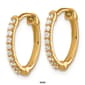 Pure Fire 14kt. Rose Gold 1/5ctw. Diamond Hinged Hoop Earrings - image 5
