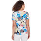 Petite Hearts of Palm Printed Essentials Floral Spring Garden Top - image 2