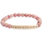 Beautiful Blessings She Believed Bar Rose Beaded Stretch Bracelet - image 1