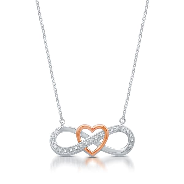 Diamond Classics(tm) 1/10ctw. Diamond Heart Ribbon Pendant - image 