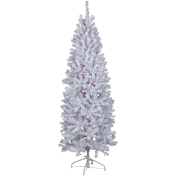 Northlight 6.5ft. Pre-Lit Slim Geneva White Spruce Christmas Tree