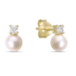 Brilliant Grown 18kt Gold-Plated Lab-Grown Diamond Pearl Earrings - image 4