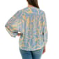 Womens Zac & Rachel 3/4 Sleeve Front Button Large Floral Blouse - image 2