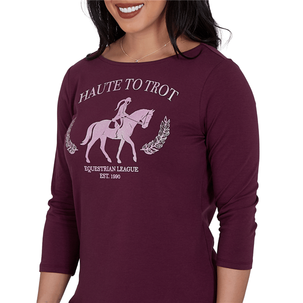 Womens Ruby Rd. Must Haves II Haute Trot Equestrian Tee