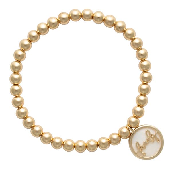 Beautiful Blessings Gold-Tone Family Beaded Stretch Bracelet