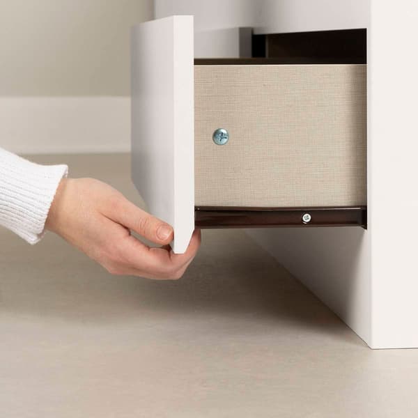 South Shore Fusion Pure White Full Mates Bed w/ 3 Drawers