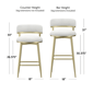 HH2 Home Jaxon Metal & Upholstered Swivel Adjustable Height Stool - image 6