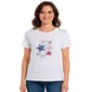 Plus Size Emily Daniels Short Sleeve Sequin Star Round Neck Tee - image 1