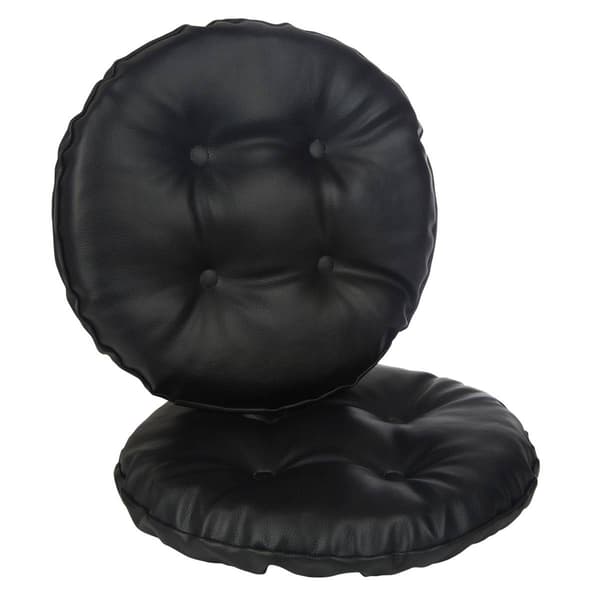 Klear Vu The Gripper(R) 2pc. Faux Leather Tufted Barstool Cushions - image 