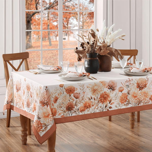 Threadmade Autumn Blooms Tablecloth