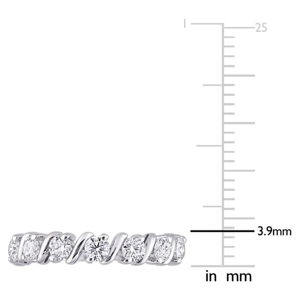Gemstone Classics™ 3/4kt. Dew Moissanite Wave Eternity Band