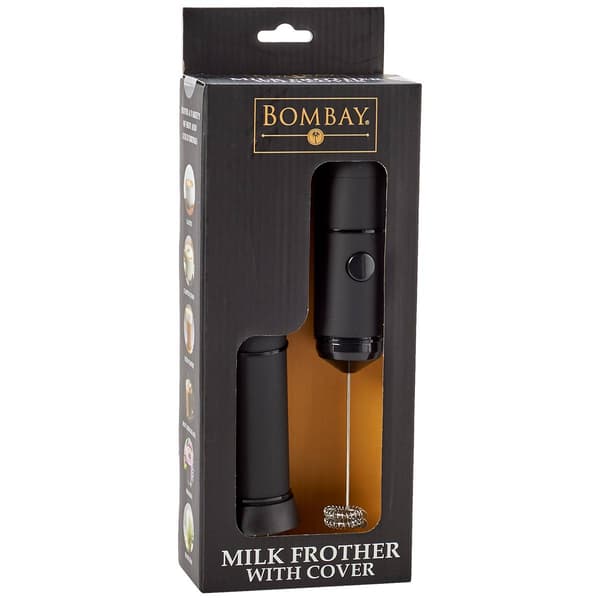Bombay Black Stainless Steel Battery Frother W/Cover - image 