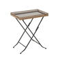 9th & Pike® Gold Metal and Marble Traditional Accent Tray Table - image 2
