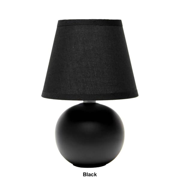 Simple Designs Mini Ceramic Globe Table Lamp