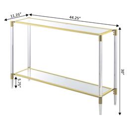 Convenience Concepts Royal Crest 2-Tier Glass Console Cart