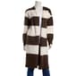 Juniors No Comment Wide Stripe Open Duster Cardigan w/ Pockets - image 2