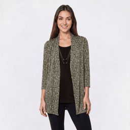 Plus Size Notations 3/4 Sleeve Dots Two In One Necklace Blouse