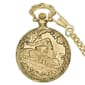 Mens Gold Alloy Engraved Train Pocket Watch - 37747 - image 1