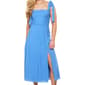 Juniors Trixxi Solid Linen Tie Sleeve Molly Midi Side Slit Dress - image 3