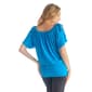 Womens 24/7 Comfort Apparel Short Sleeve Split Shoulder Blouse - image 2
