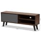 Baxton Studio Mallory Two-Tone Walnut Brown Finish Wood TV Stand - image 8