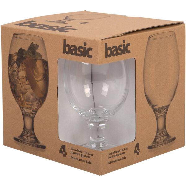 Home Essentials Set of 4 Basic 18.6oz. Ice Tea Glasses - image 