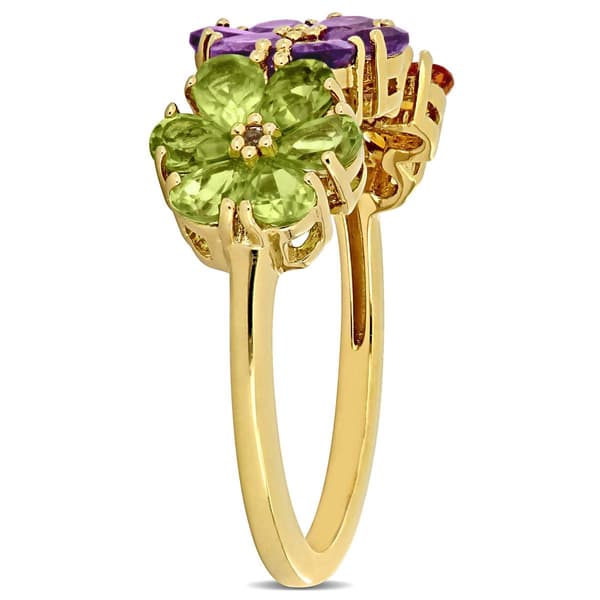 Sophia B 2 3/4ctw. Floral Multi-Gemstone Ring