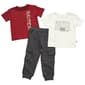 Toddler Boy Nautica 3pc. Red/White Tees & Cargo Joggers Set - image 1