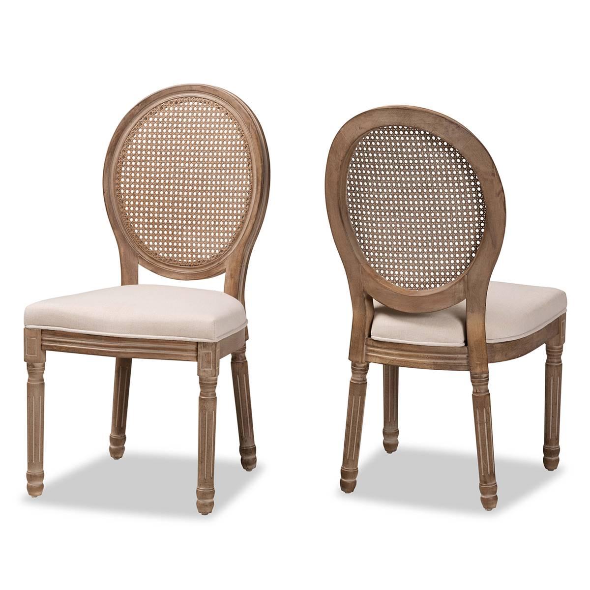 Baxton Studio Louis French Inspired 2pc. Dining Chair Set