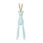 National Tree 9in. Pastel Blue Woodgrain Deer Figurine - image 5
