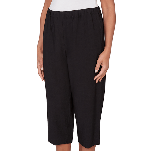 Womens Alfred Dunner Crowd Pleaser Relaxed Pull On Capris