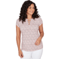 Womens Emaline Key Items Short Sleeve Lace Neck Blouse - image 1