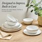 Sango Gansevoort 12pc. White Porcelain Dinnerware Set - image 7
