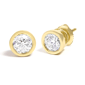 Haus of Brilliance Lab Grown Diamond Screwback Bezel Stud Earrin - image 2
