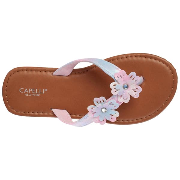 Big Girls Capelli&#174; New York Ombre 3D Flower Flip Flops