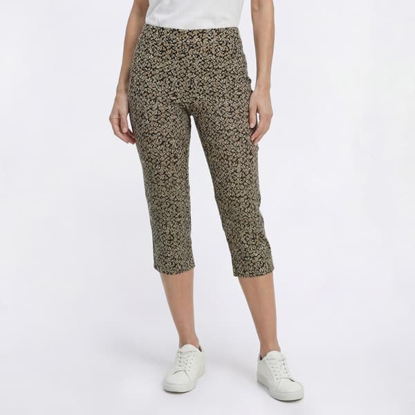 Petite Briggs Luxe Millennium Abstract Cat Eye Pocket Capris - image 