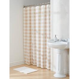 Marigold Grove&#40;tm&#41; Check Lace Shower Curtain