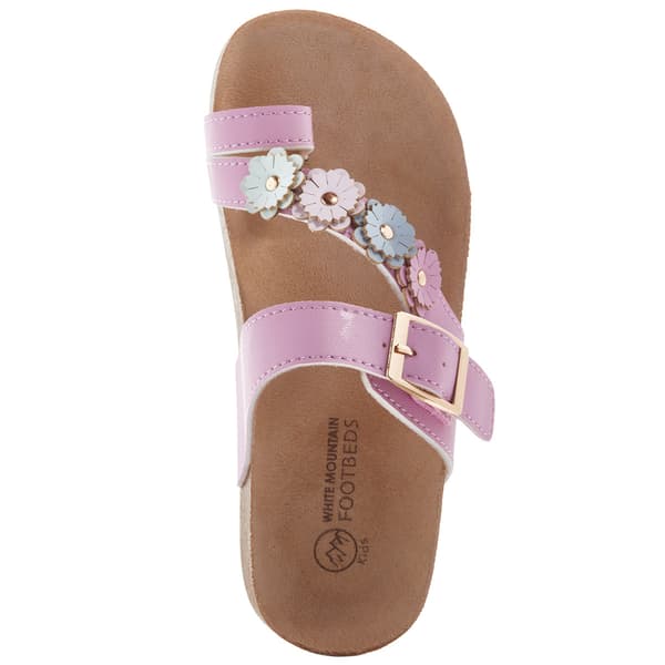 Girls White Mountain Graffito Footbed Sandals