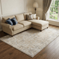 HomeRoots Beige Oriental Power Loom Washable Area Rug - image 1