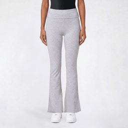 Juniors No Comment Fold Over Waist Flare Pants