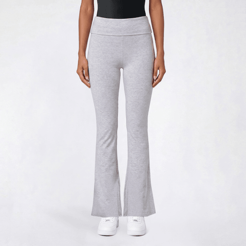 Juniors No Comment Fold Over Waist Flare Pants