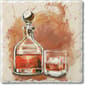 4pk. Bourbon Splash Square Coaster Set - image 1