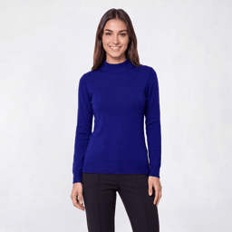 Petite Napa Valley Long Sleeve Solid Mock Neck Sweater