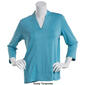 Womens Hasting & Smith 3/4 Sleeve V-Neck Seam Front Neck Top - image 4