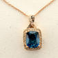 Le Vian(R) Rose  Gold London Blue Topaz Diamond Pendant - image 1
