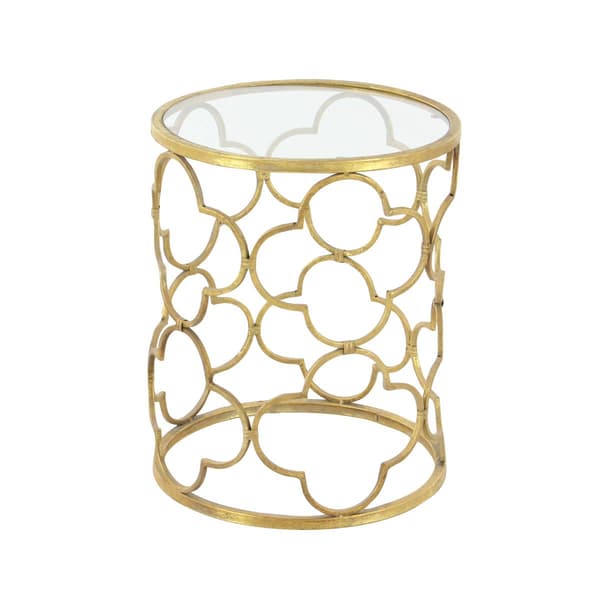 9th & Pike® Gold Contemporary Metal Accent Table