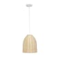 Elegant Designs Coastal Elongated Dome Rattan Pendant Light - image 2