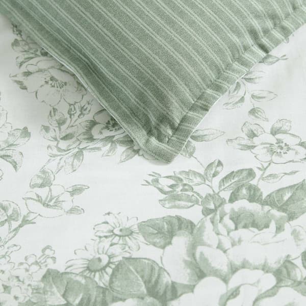 Laura Ashley Toile Delight Cotton Reversible Comforter Set